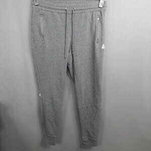 Reebok Mens Jogger Sweatpants Medium Gray Basic Lounge Everyday Athleisure Slim